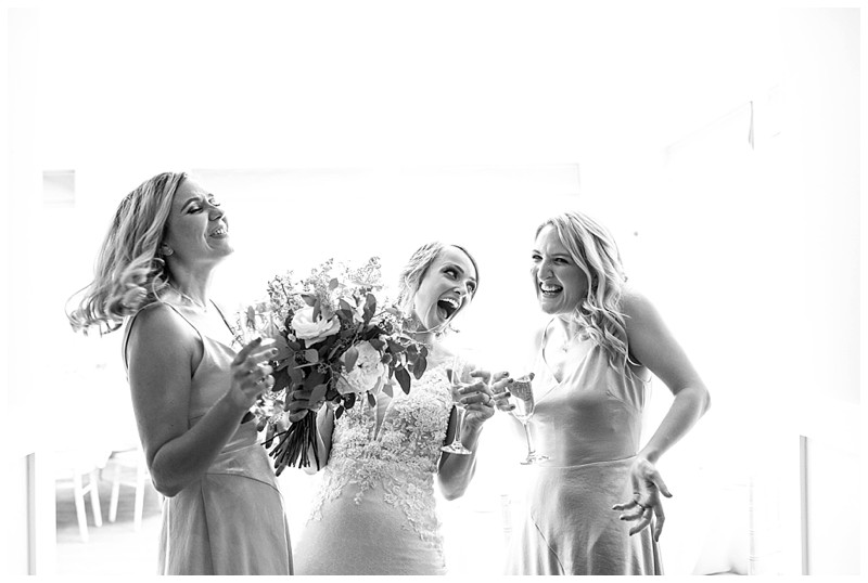 bride with friends