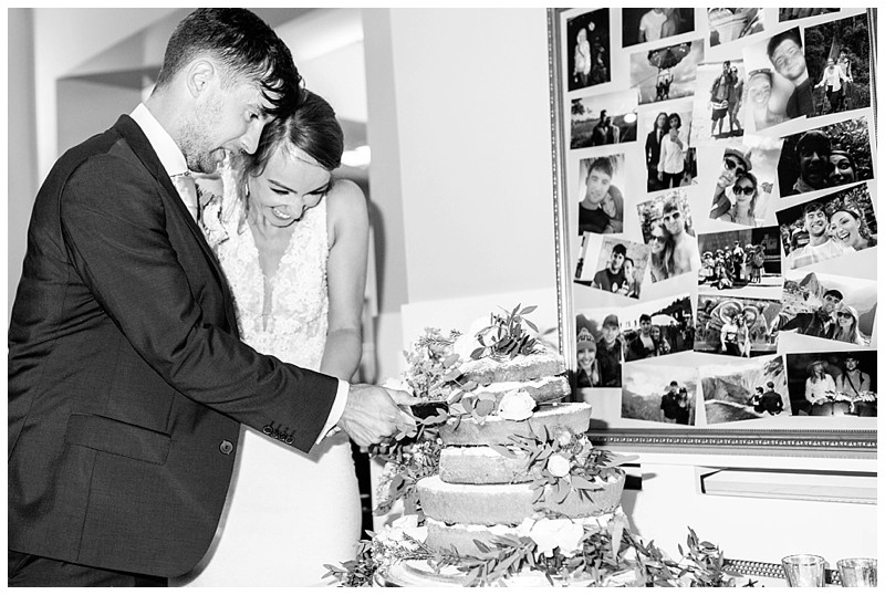 cake cutting at losehill hotel and spa